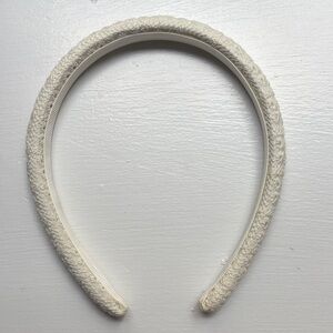 J.Crew White Eyelet Puff Headband